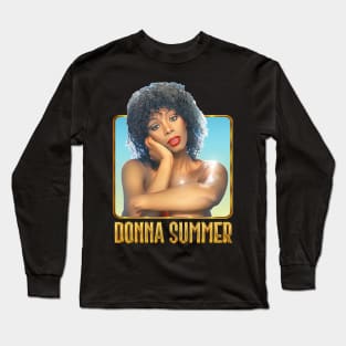 Donna Summer / Retro 70s Fan Art Design Long Sleeve T-Shirt